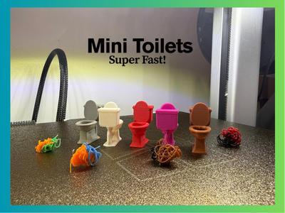 Mini Toilets - Super Easy Print!