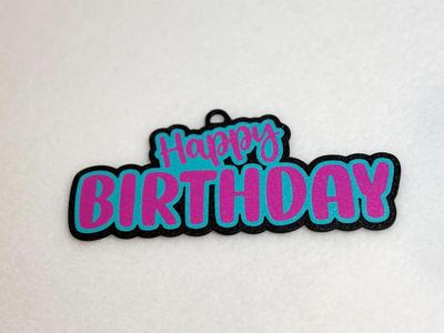 Happy birthday gift tag