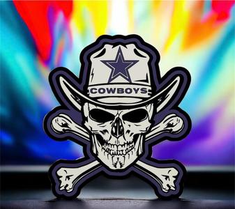 Dallas Cowboy Skull LED Lamp