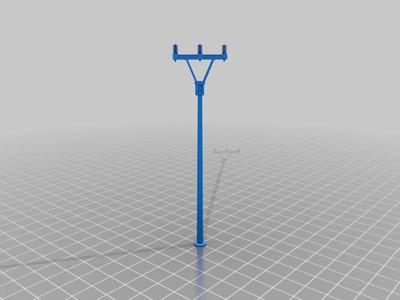 Electric pole 22kV scale H0