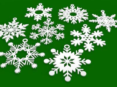Snowflakes Christmas tree ornaments