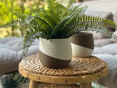 Two Tone Split Flower Pot / Vase - 10cm - (no AMS)