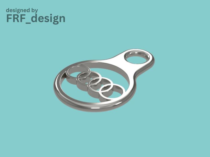 Keychain - Shopping cart coin/token - Audi Logo