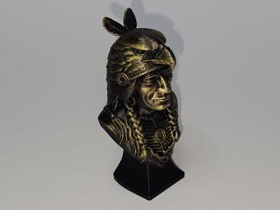 Majestic Native American Medicine Man Bust