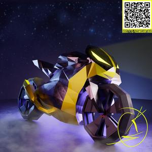 Low poly motorcycle