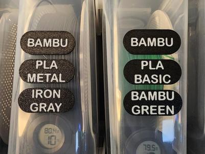 Filament Labels for Dry Box - Quick Swap