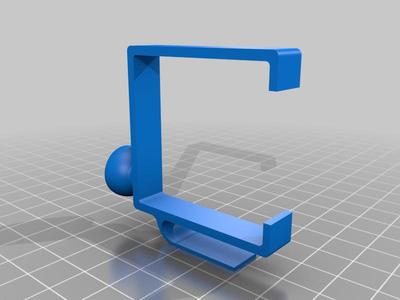 Ballhead cap async as a clip-on for a 43x43 wooden beam