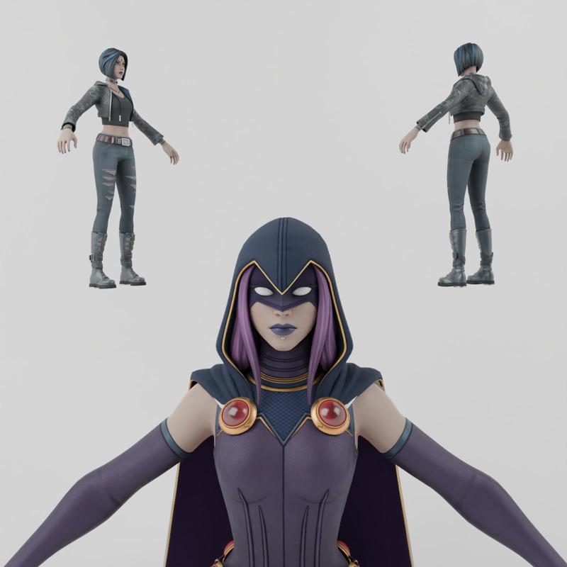 Raven Lowpoly Rigged