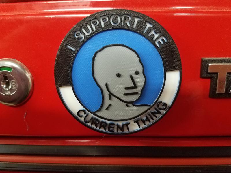 Meme Magnet - Wojak I Support the Current Thing
