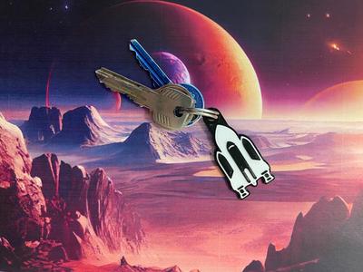 Space shuttle keychain