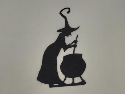 Witch making magic potion - wal decor