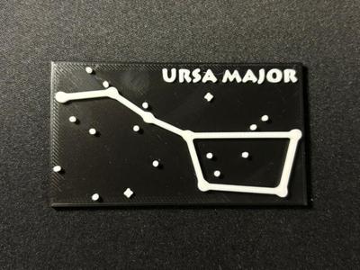 Ursa major astronomy card