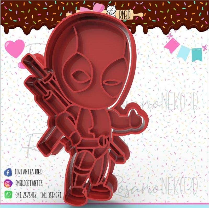 DEAD POOL cookie cutter - dead pool cookie cutter