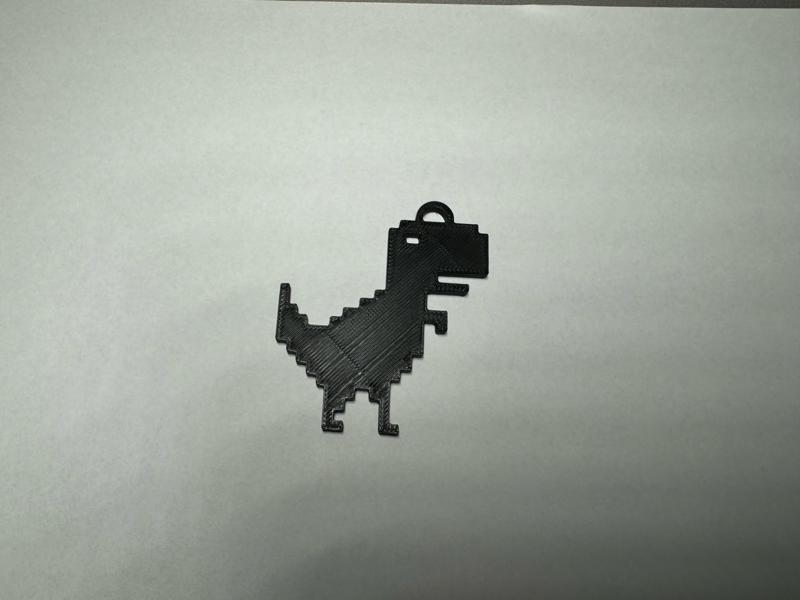 Chrome dino keychain