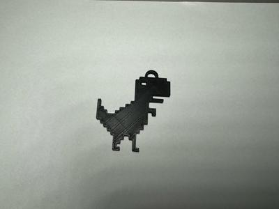 Chrome dino keychain