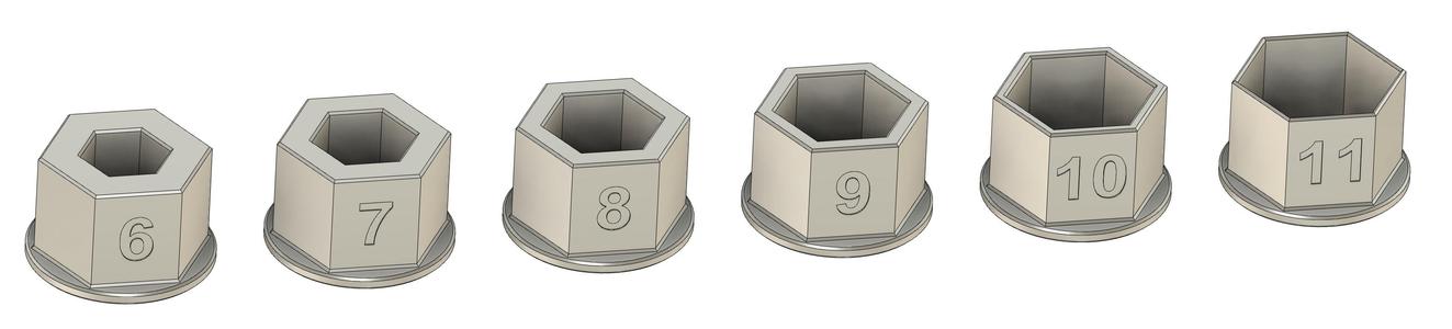 HEX nuts socket 12 adapter