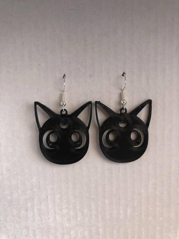 Earring cat Moon Sailor moon face