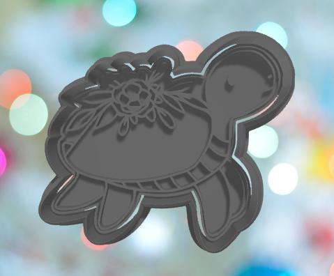 Floral Turtle Cookie Cutter
