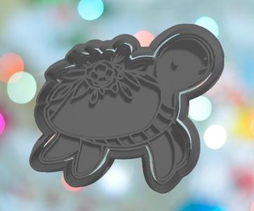 Floral Turtle Cookie Cutter