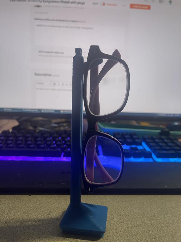 Gridfinity Eyeglasses Stand with pegs