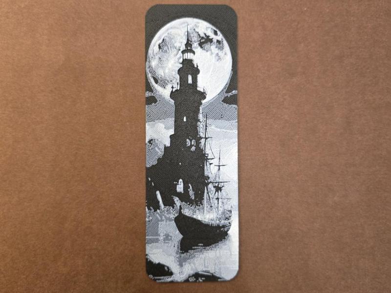 Moon and Lighthouse Bookmark