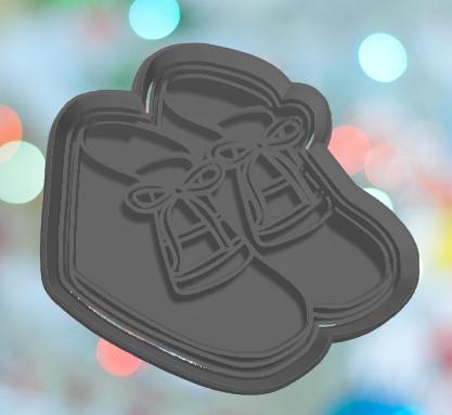 Baby Shower Baby Boy Boots Cookie Cutter