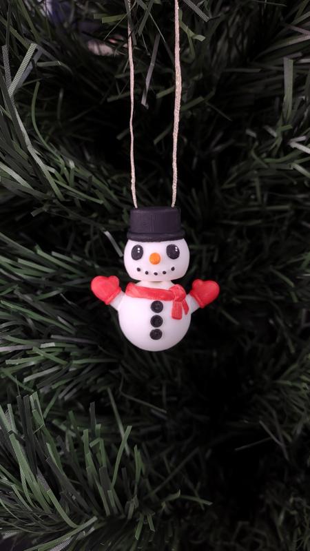 Snowman Fidget with Hole in Top Hat
