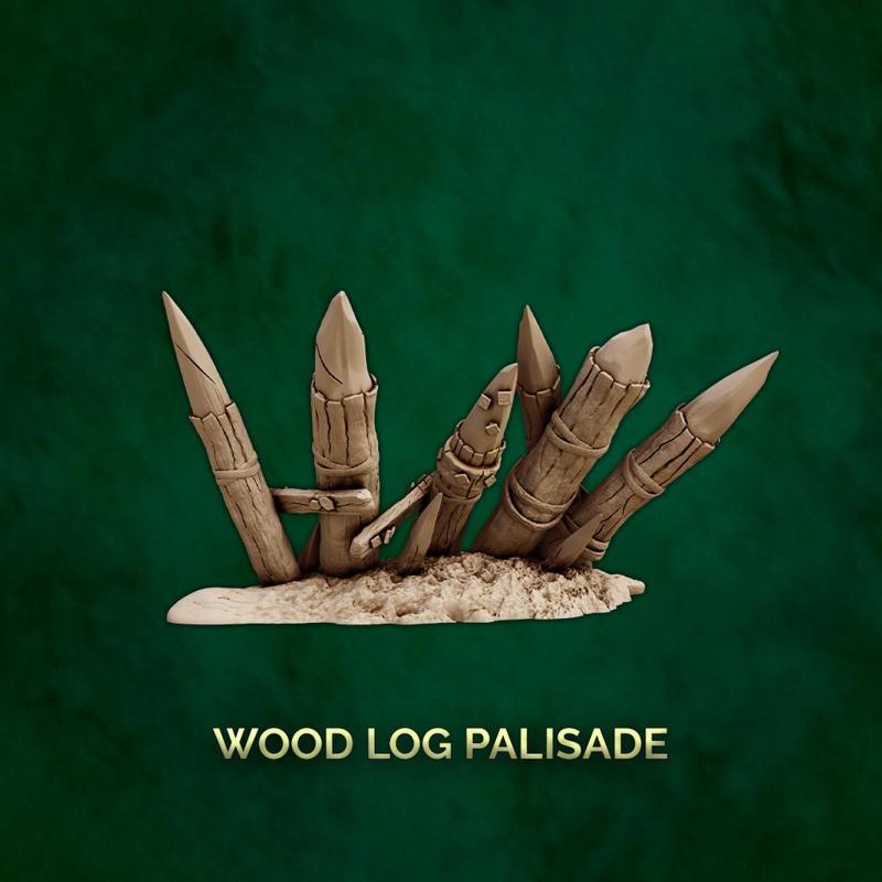 Wood Log Palisade