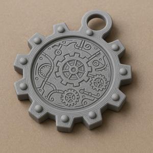Steampunk Cogwheel Keychain