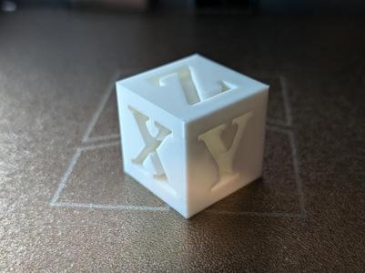 30mm XYZ Calibration Cube, Test Cube