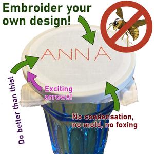 Embroidable Glass Lid / Embroidery Ring (Snap Fit)