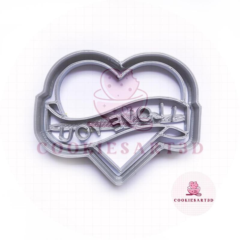 I Love You Heart Cookie Cutter / I Love You Heart Cookie Cutter