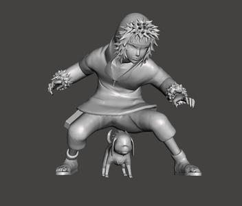 Kiba Inuzuka Genin and Akamaru 3D Model