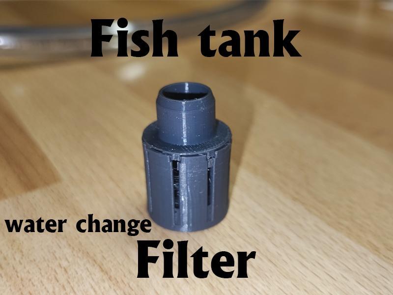 Fish tank water change filter
