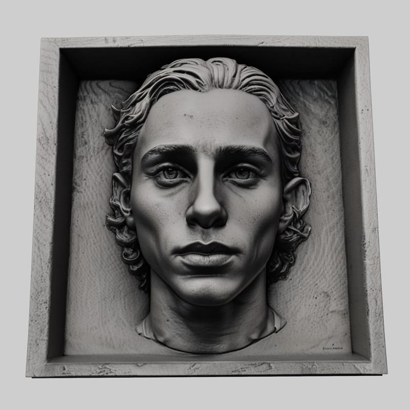Timothee Chalamet head relief actor