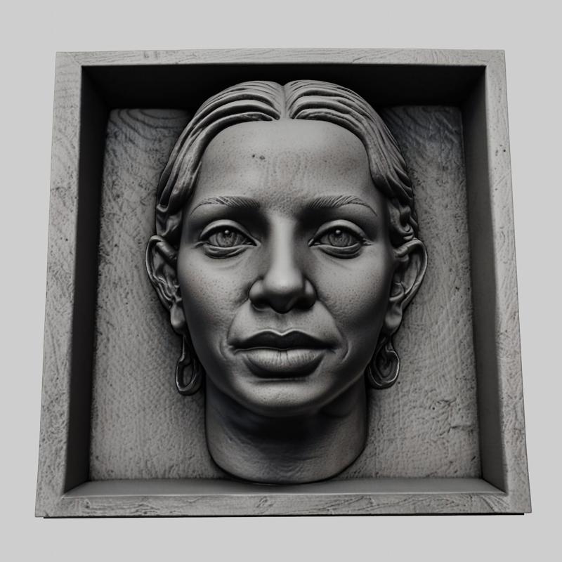 Maya Rudolph head relief actress