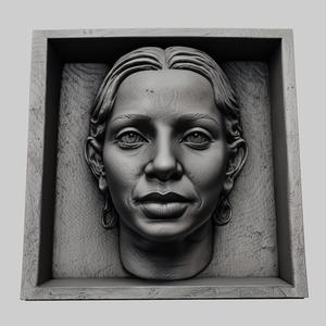 Maya Rudolph head relief actress