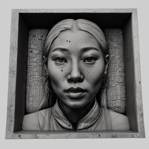 Awkwafina head relief actress