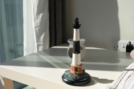 Motorized Lighthouse Display Model on a Rock