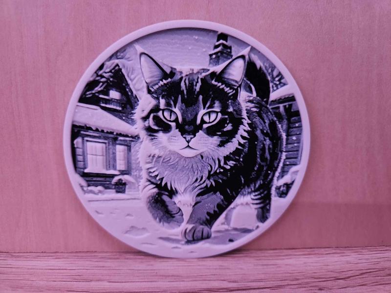 Coaster - Cat Snow Outside