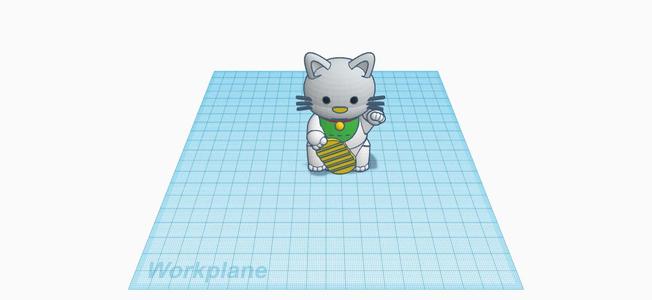 little cat character for desk