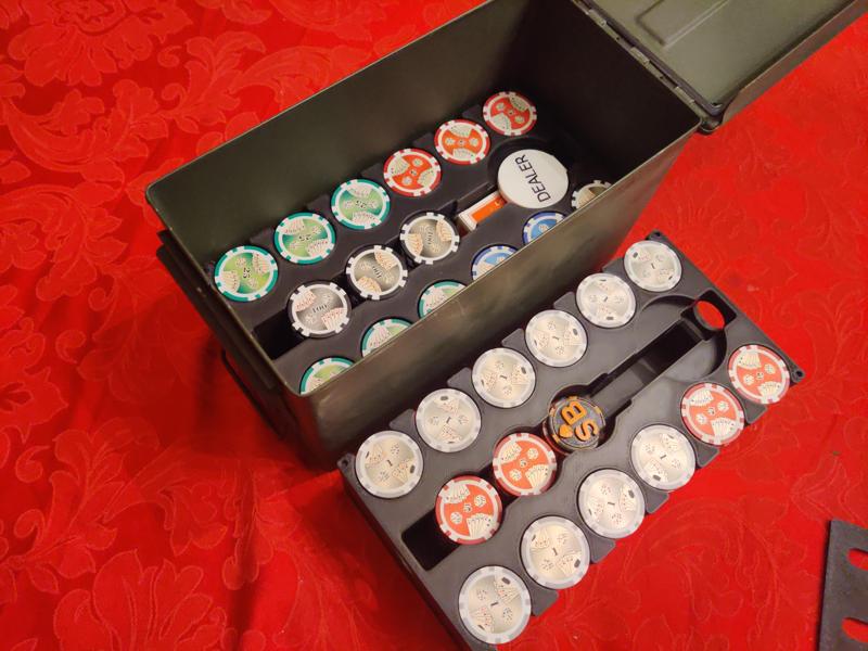 Poker Chip Storage for Ammo Can