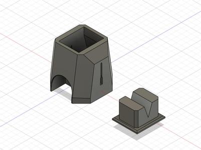 Fish food cube splitter