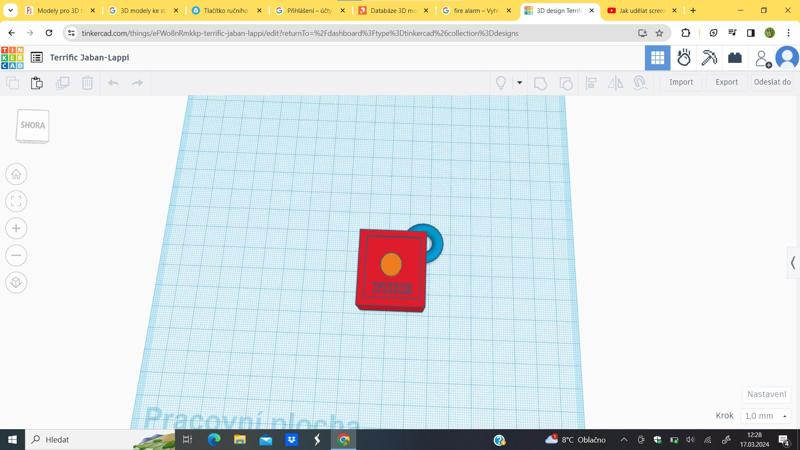požární hlásič tlačítko na klíče