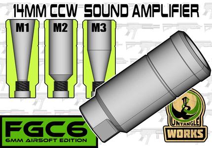 FGC-6: Sound Amplifier for 14mm CCW for airsoft