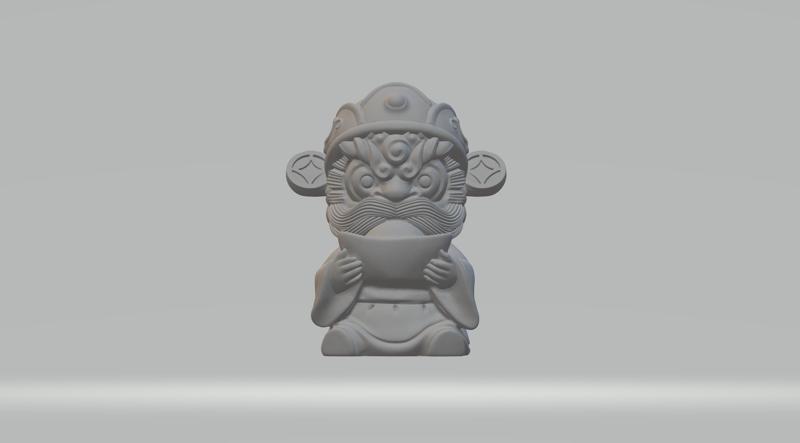 Chinese Mythical Creature Qilin - God of Wealth 3D print model