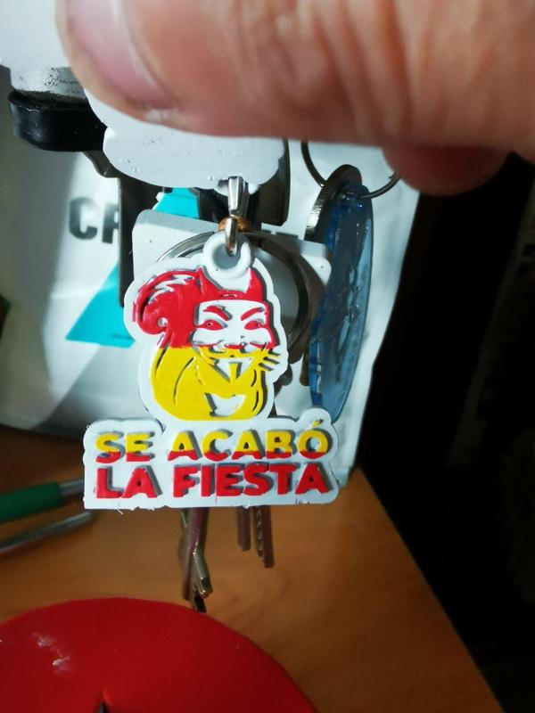 Keychain THE PARTY IS OVER