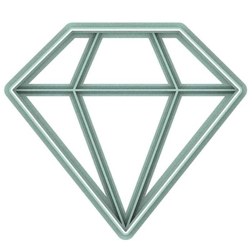 Diamond 9cm cookie cutter