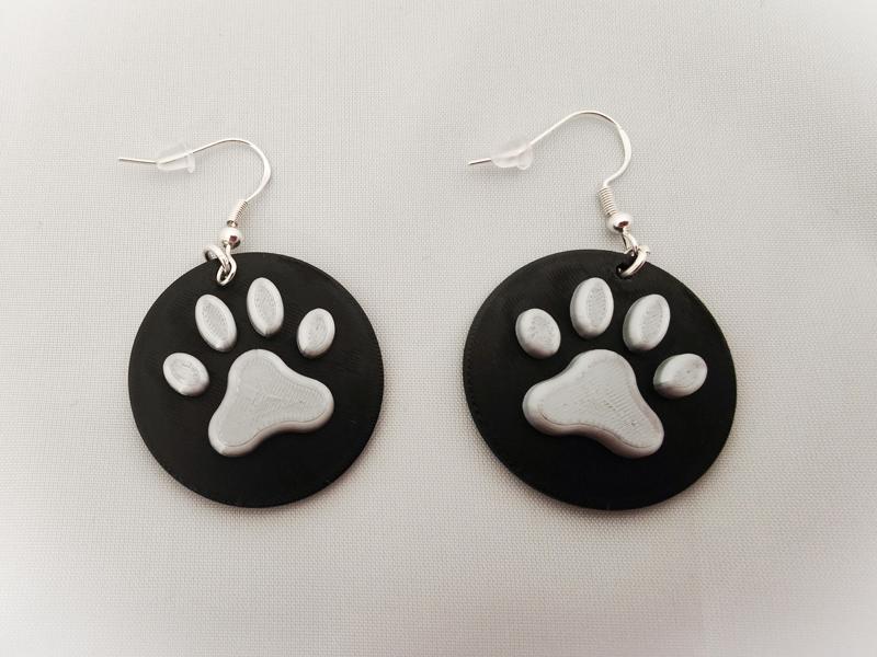 Pawprint Earrings