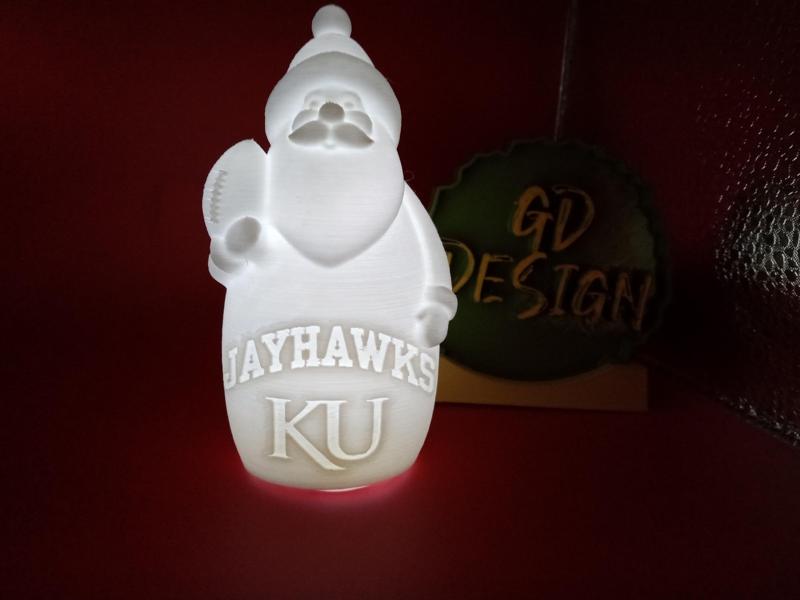 Kansas Jayhawks FOOTBALL SANTA LIGHT